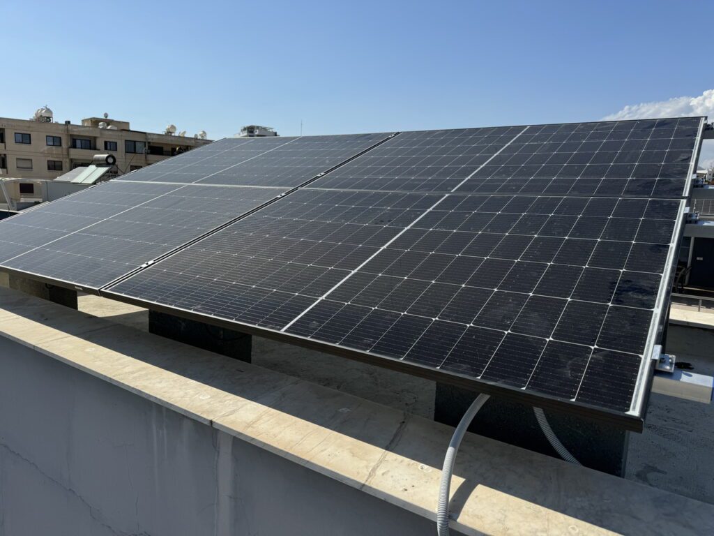Solar Panels Cloudy Weather Cyprus